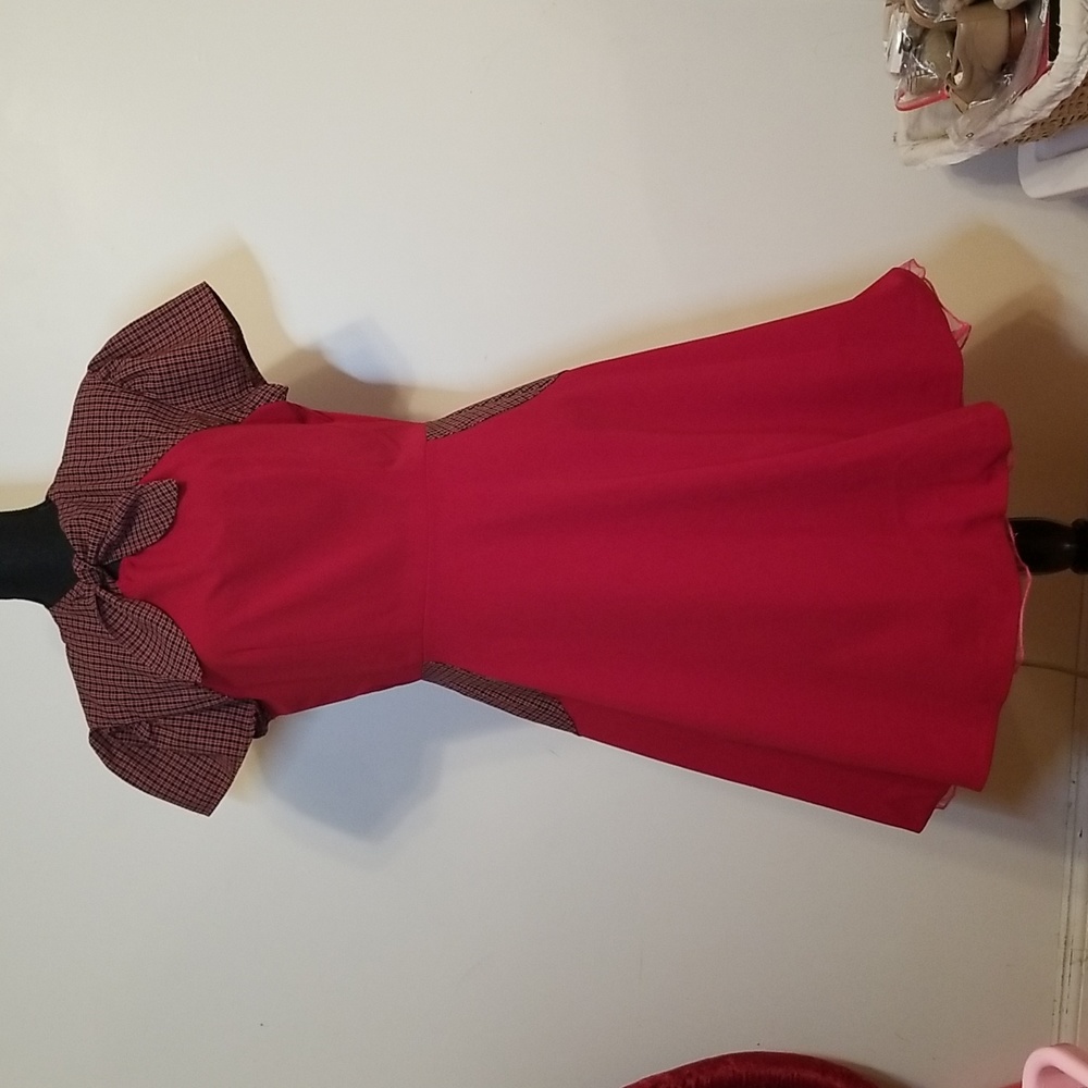 Red  Retro Swing Dress
